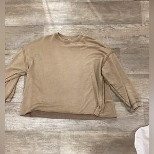 Aerie Tan Crew Neck Sweater